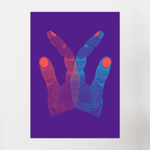 touching hands | kunstdruck