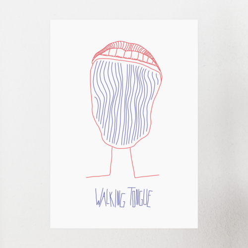 walking tongue | kunstdruck