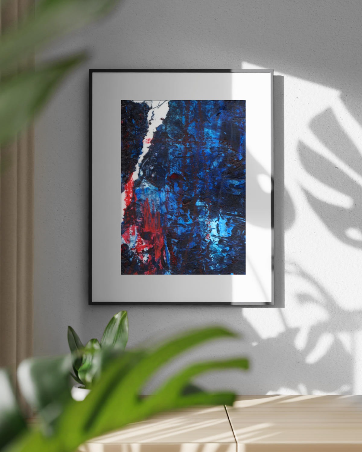 blueblues – vandrangl-Kunstdruck-blanko-framed-single