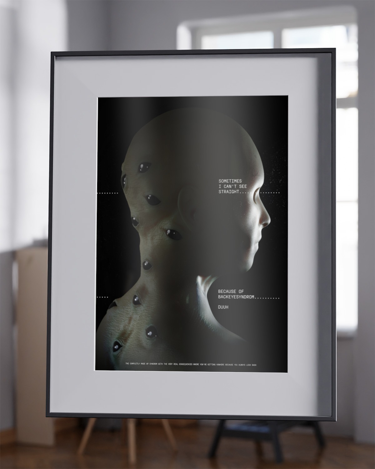 poster-backeyed – vandrangl-poster-dubistsokunst-framed
