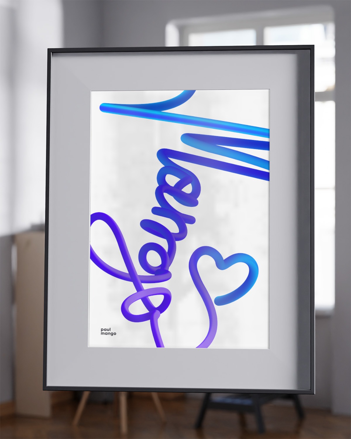 poster-mangolove – vandrangl-poster-dubistsokunst-framed