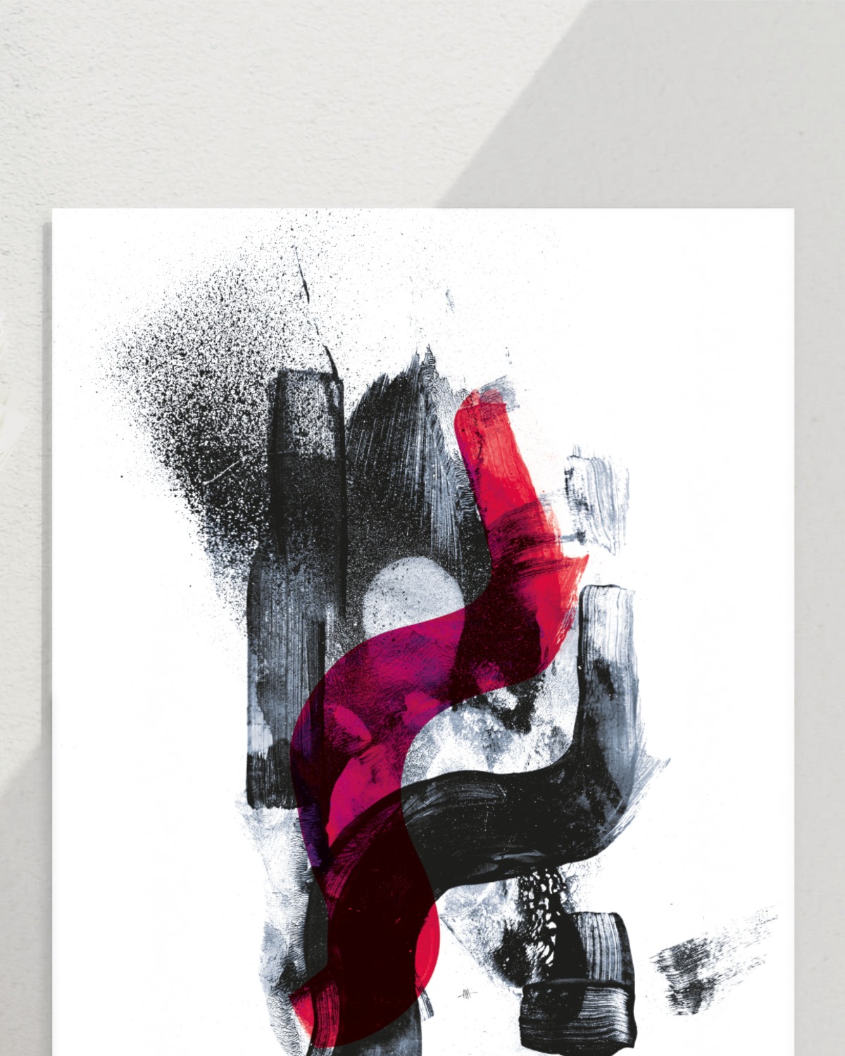 schwingschwang-rot – vandrangl-Kunstdruck-blanko-close