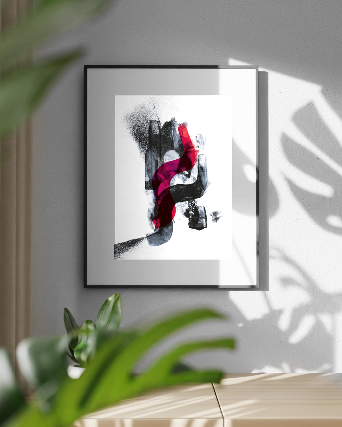 schwingschwang-rot – vandrangl-Kunstdruck-blanko-framed-single