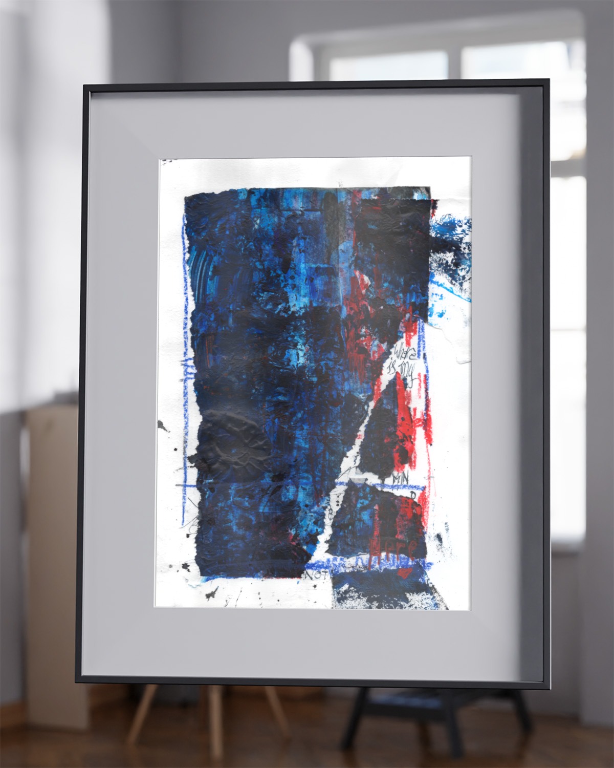 whereismymind – vandrangl-poster-dubistsokunst-framed